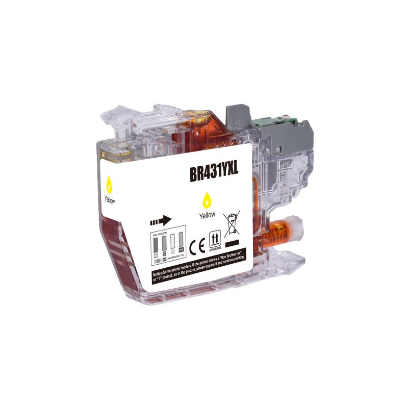 Compatible Yellow Inkjet: Substitute to Brother LC431XL LC431