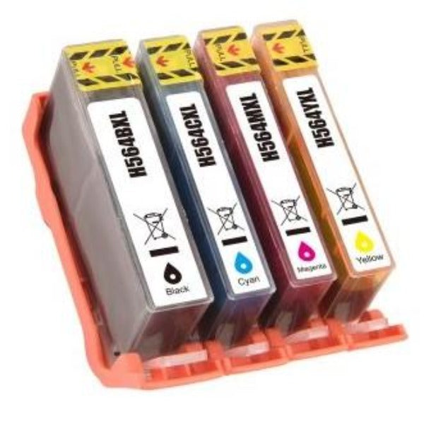 Compatible Inkjet Value Pack: Substitute to HP 564XL - (1 X Black, 1 X Cyan, 1 X Magenta, 1 X Yellow) by Items Online Ltd