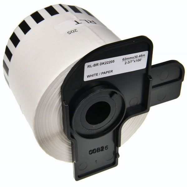 Compatible Label Roll (Black-on-White): Substitute to Brother DK22205 by Items Online Ltd