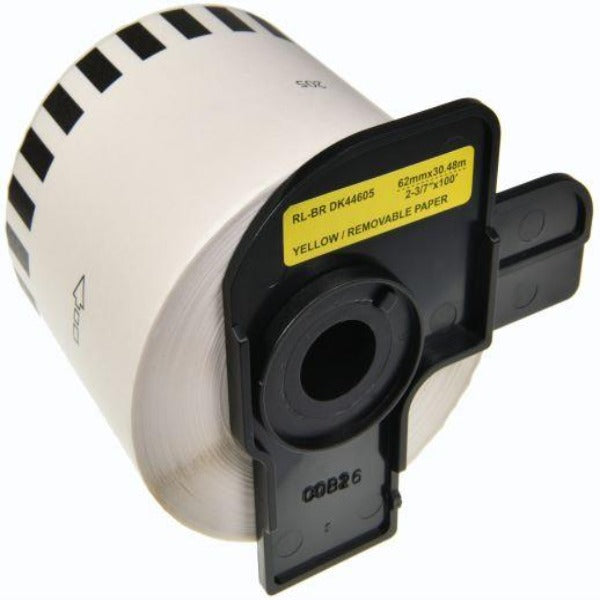 Compatible Label Roll (Black-on-Yellow): Substitute to Brother DK44605 by Items Online Ltd