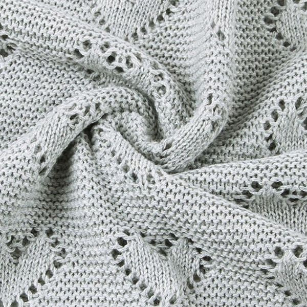 Maddy Moos Cotton Baby Blanket - Grey