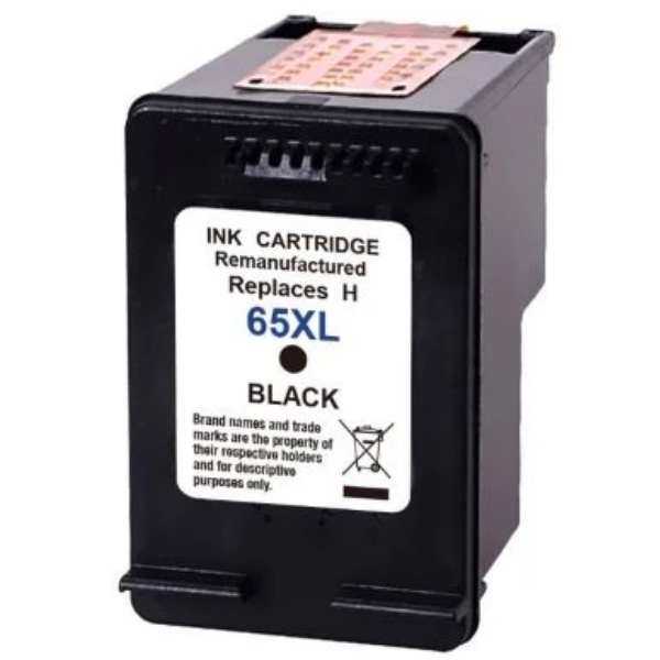 Remanufactured Black Inkjet: Substitute to HP 65XL