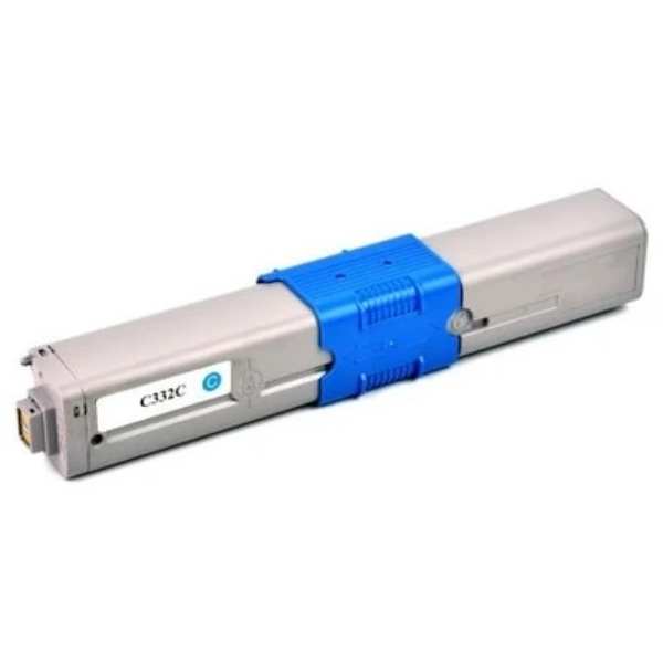 Remanufactured Cyan Toner Cartridge: Substitute to OKI 46508719 C332 MC363