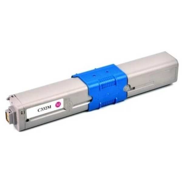 Remanufactured Magenta Toner Cartridge: Substitute to OKI 46508718 C332 MC363