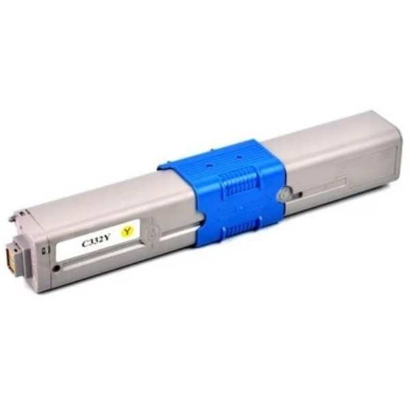 Remanufactured Yellow Toner Cartridge: Substitute to OKI 46508717 C332 MC363